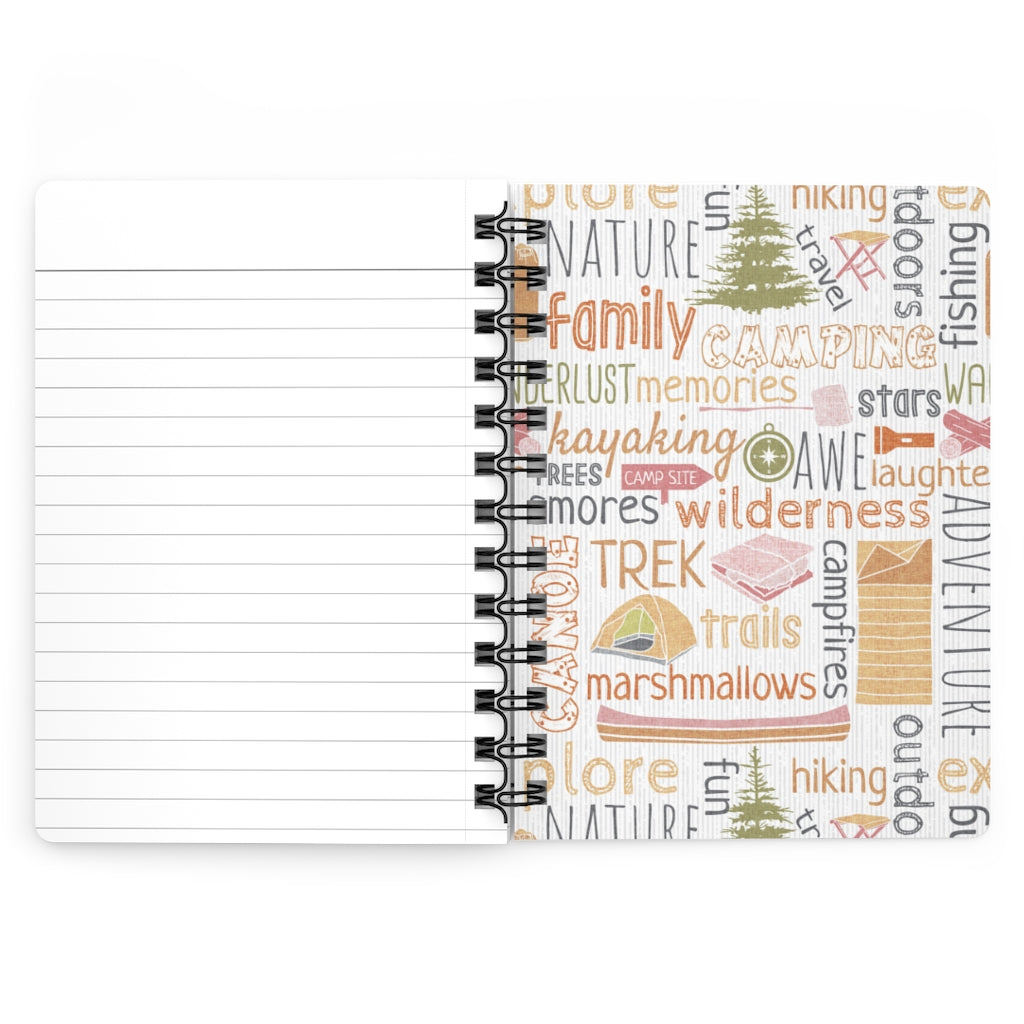 Camp Site Spiral Bound Journal in Orange