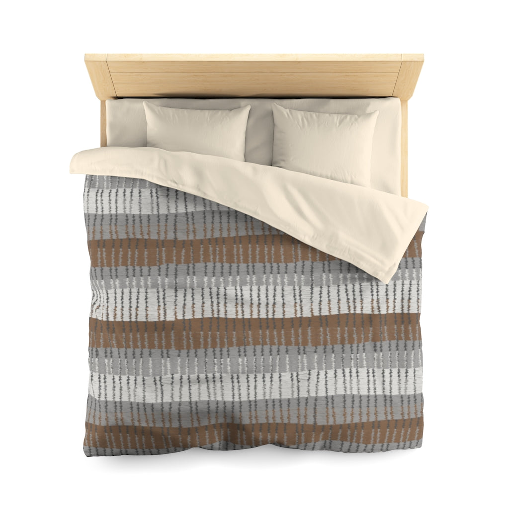 Bryce Canyon Microfiber Duvet Cover in Brown