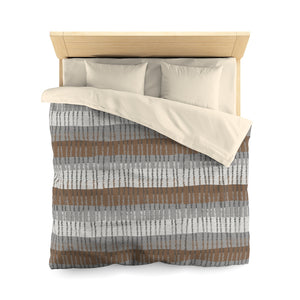 Bryce Canyon Microfiber Duvet Cover in Brown