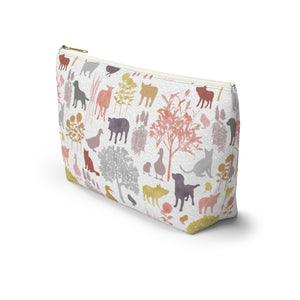 On the Farm Accessory Pouch w T-bottom in Pink