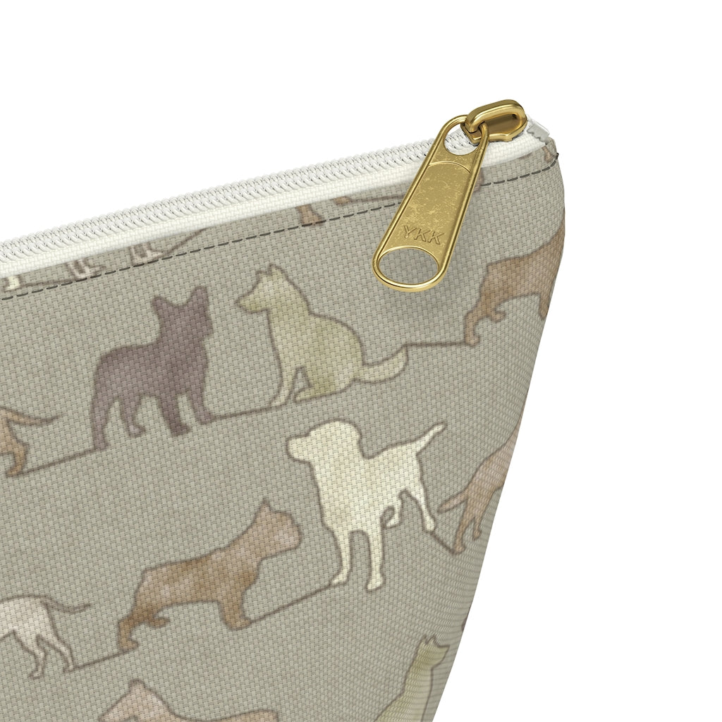 Dogs Accessory Pouch w T-bottom in Brown
