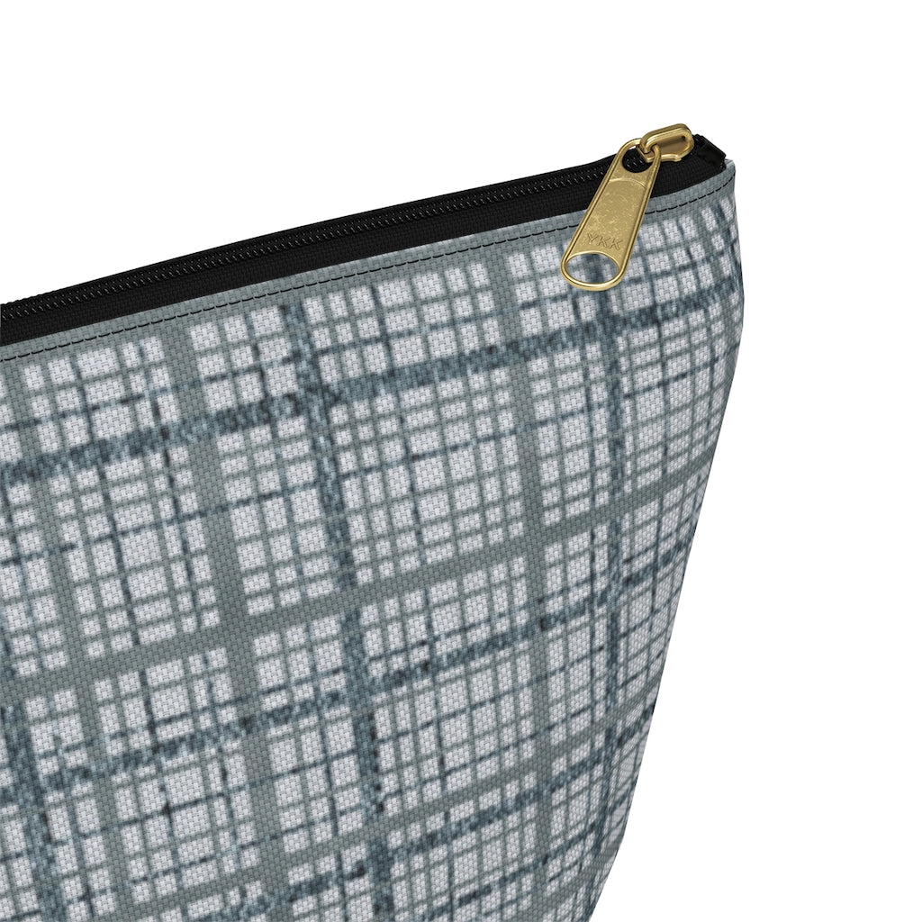 Rogers Tartan Accessory Pouch w T-bottom in Blue