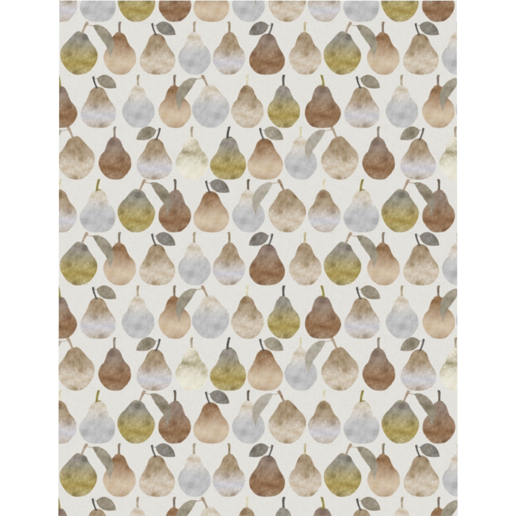 Watercolor Pears Microfiber Duvet Cover in Brown
