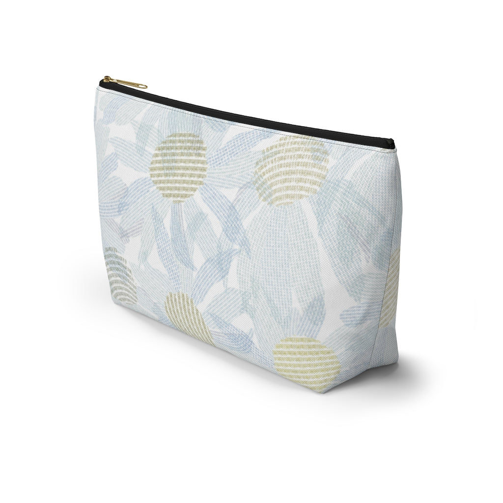 Daisy Chain Code Accessory Pouch w T-bottom in Blue
