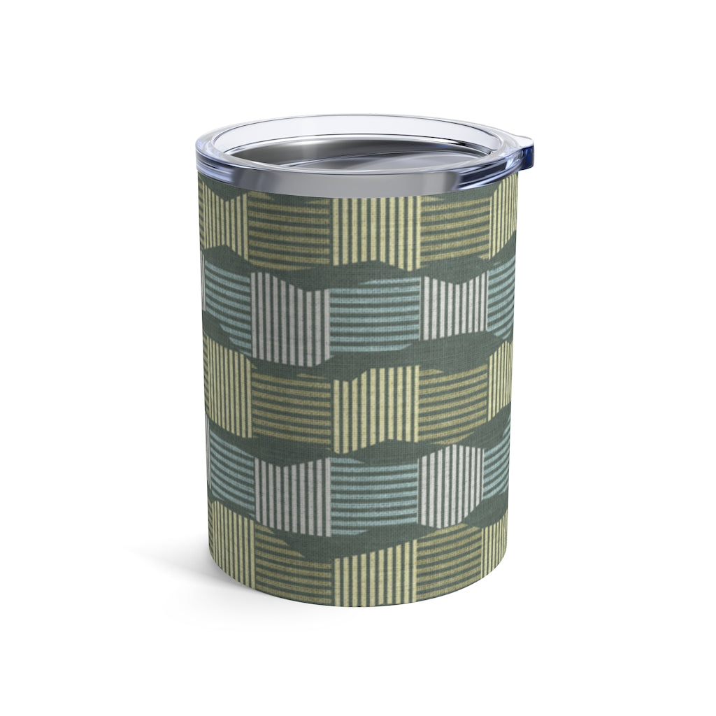 Check Stripe Tumbler in Green