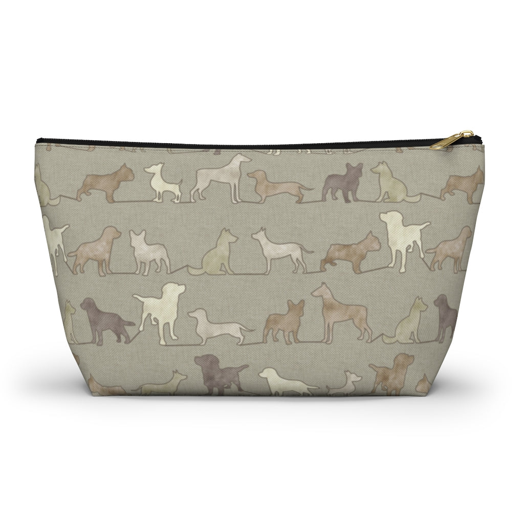 Dogs Accessory Pouch w T-bottom in Brown