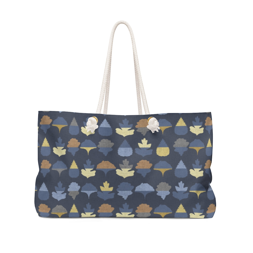 Frond Weekender Bag in Indigo