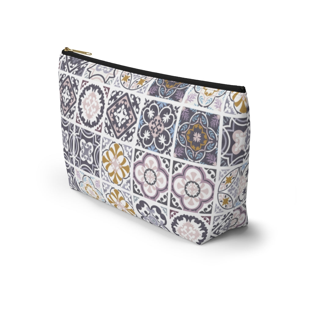 Seville Square Accessory Pouch w T-bottom in Purple