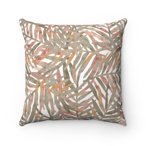 Tropic Square Throw Pillow in Pink