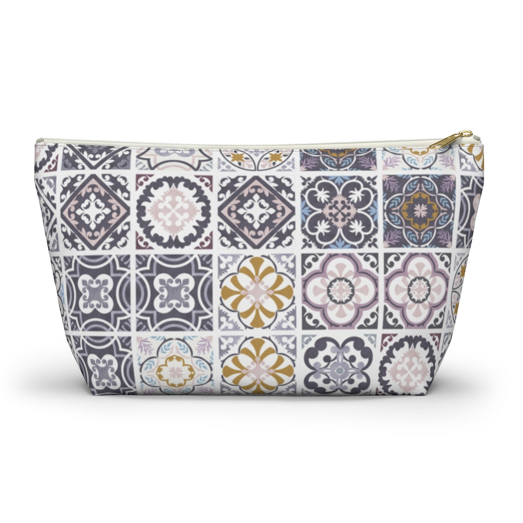 Seville Square Accessory Pouch w T-bottom in Purple