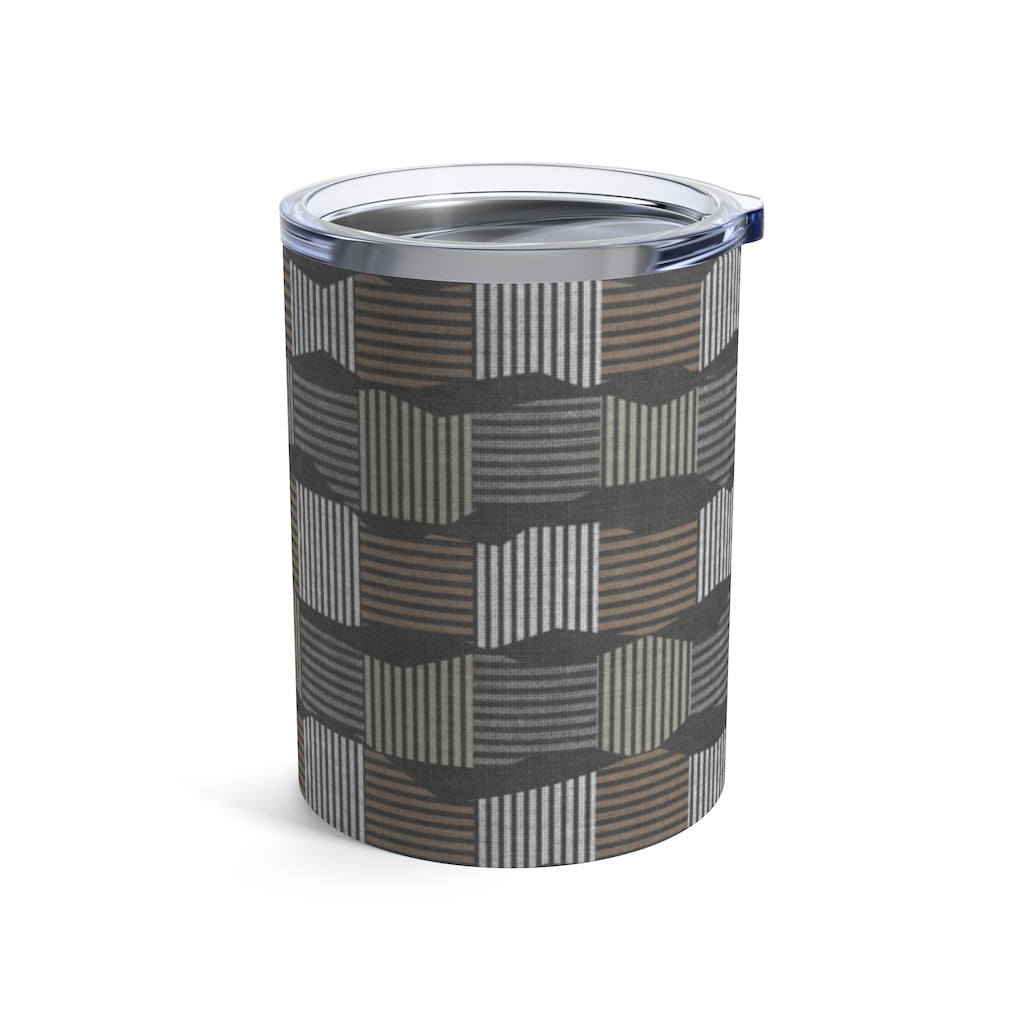 Check Stripe Tumbler in Gray
