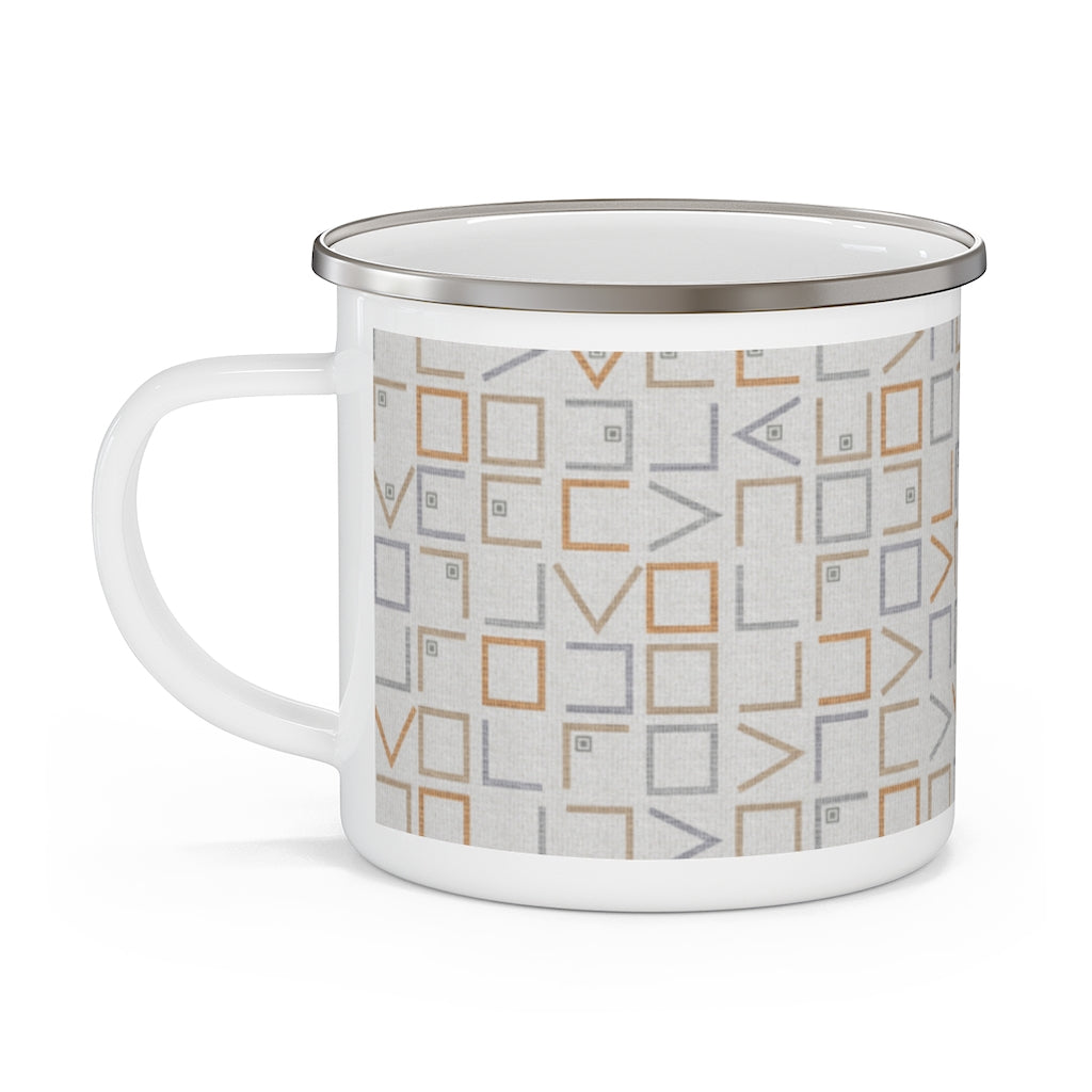 Encode Code Enamel Mug in Warm Gray