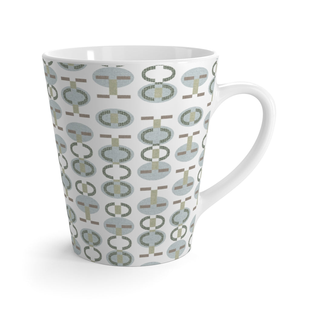 Telegraph Code Latte Mug in Aqua