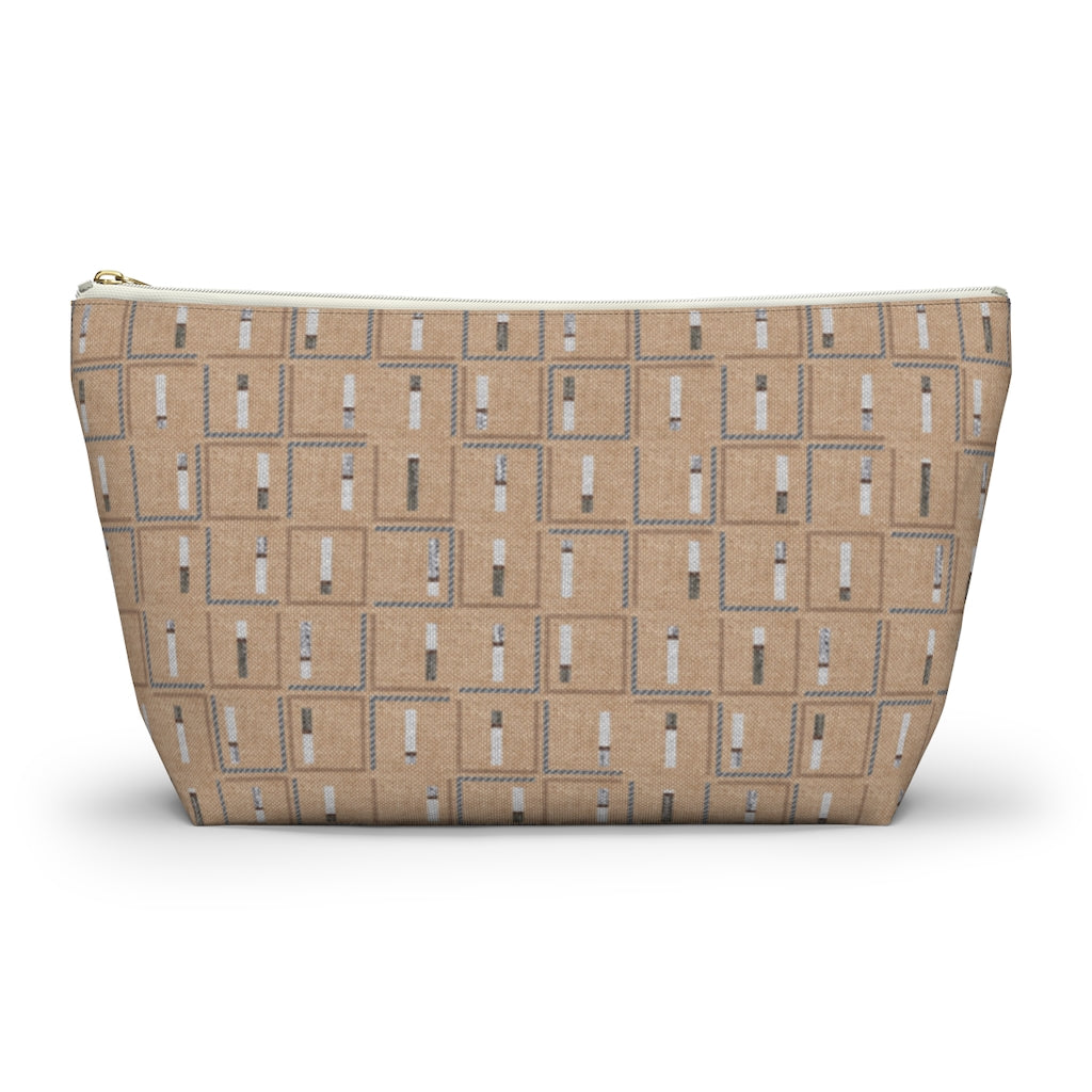 Pencil to Paper Accessory Pouch w T-bottom in Terracotta