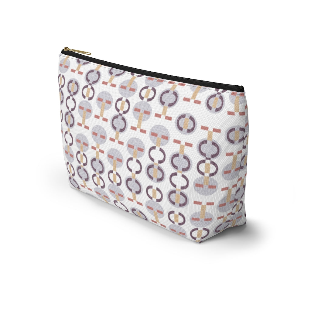 Telegraph Code Accessory Pouch w T-bottom in Purple