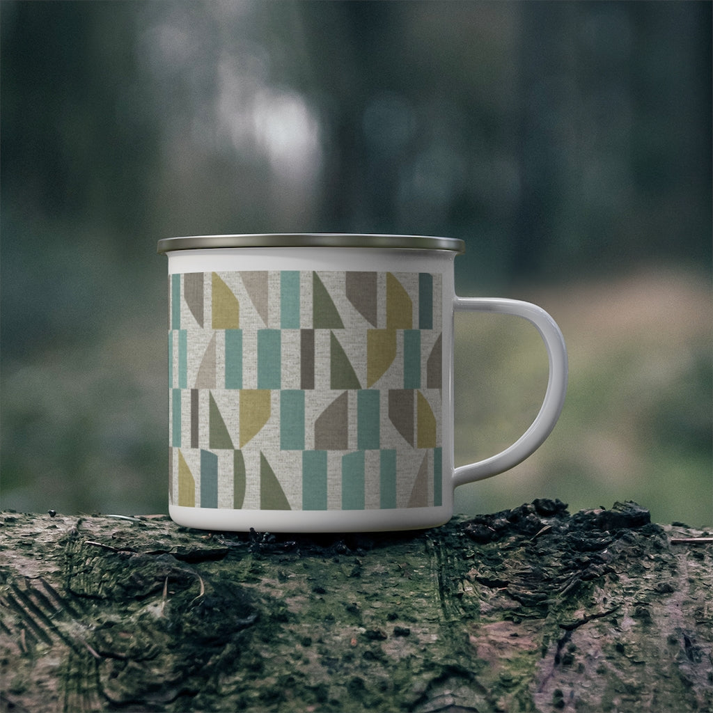 Frequency Code Enamel Mug in Aqua