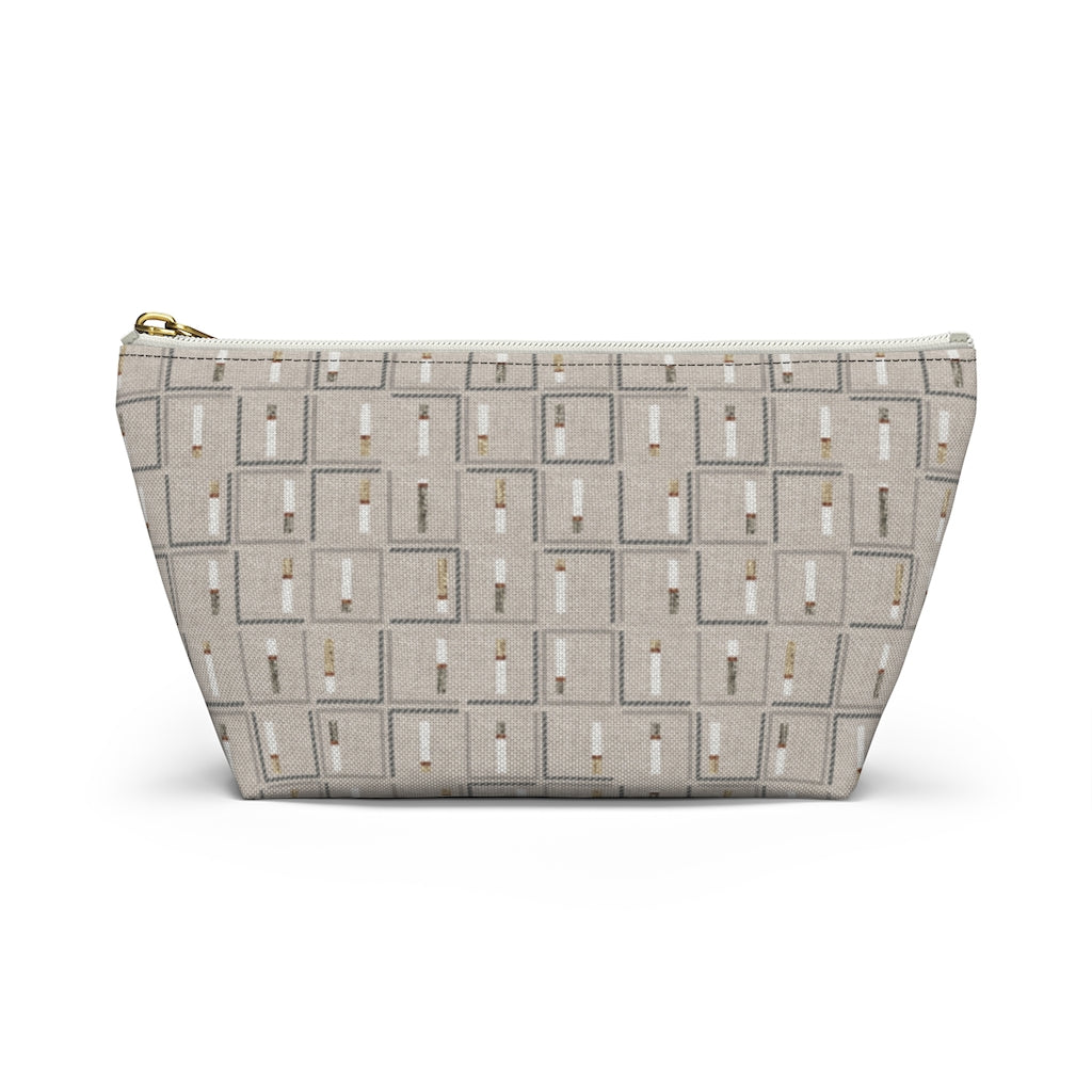 Pencil to Paper Accessory Pouch w T-bottom in Taupe