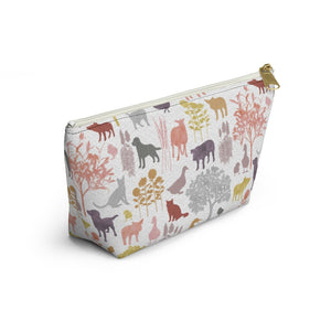 On the Farm Accessory Pouch w T-bottom in Pink