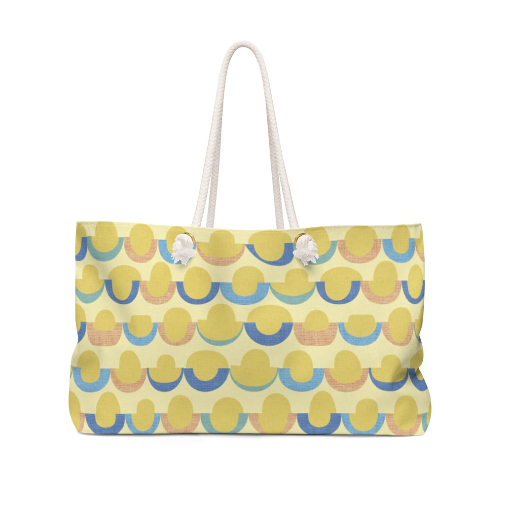 Half Moons Weekender Bag in Yellow
