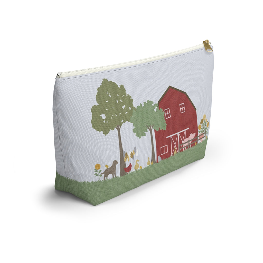 Barnyard Fun Accessory Pouch w T-bottom in Red