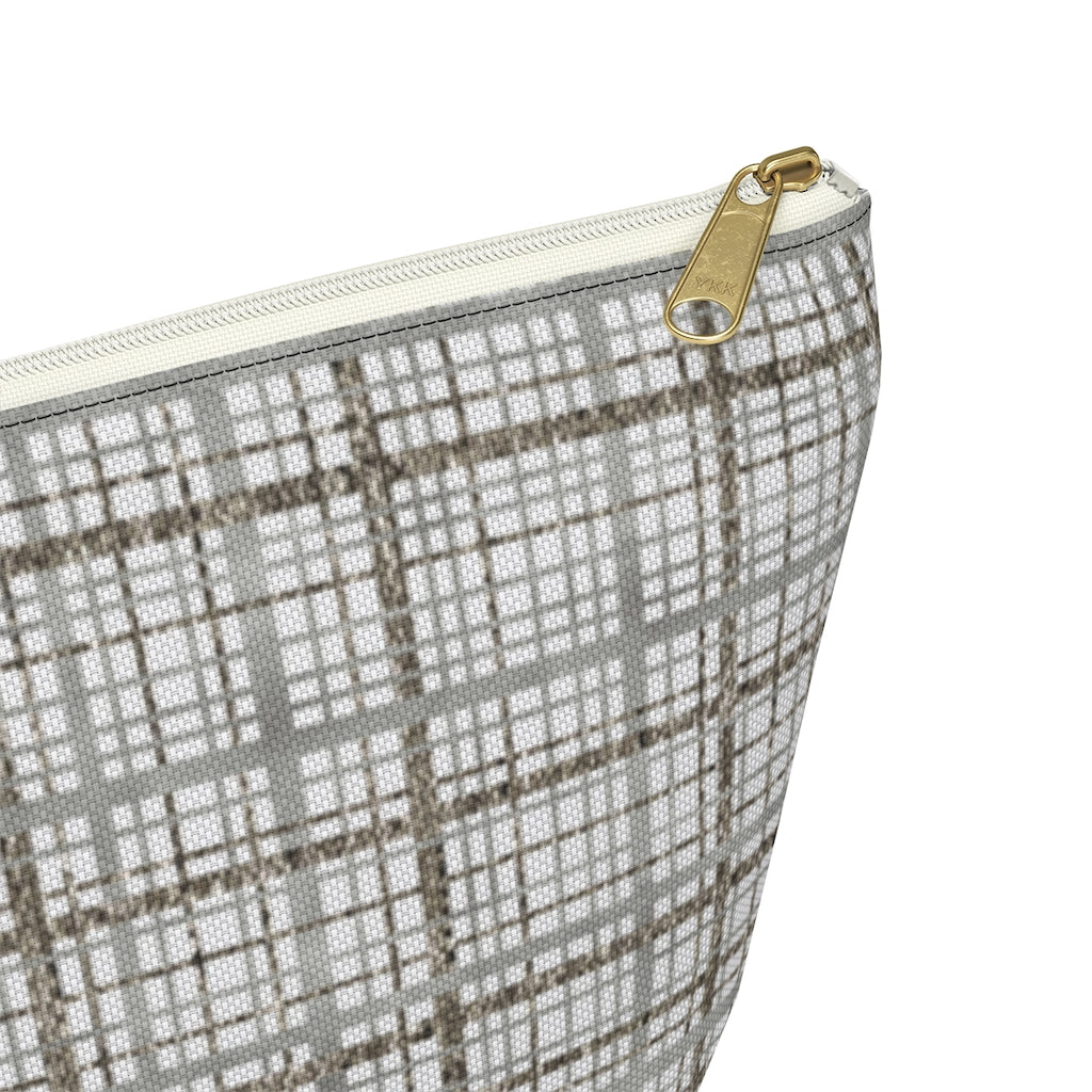 Rogers Tartan Accessory Pouch w T-bottom in Gray