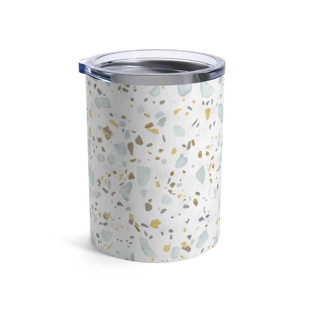Glass Terrazzo Tumbler in Aqua