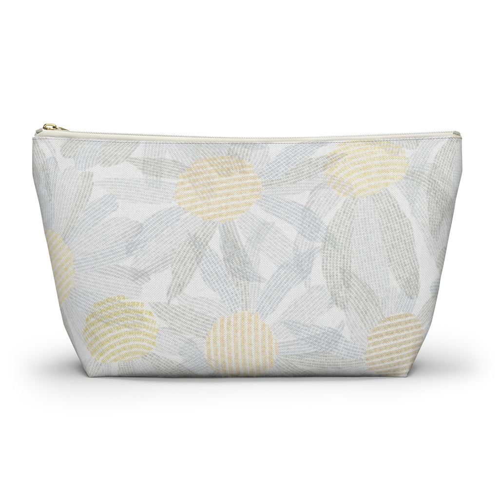 Daisy Chain Code Accessory Pouch w T-bottom in Gray