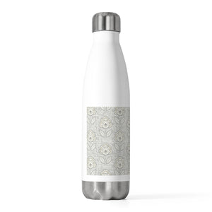 Pinpoint Floral 20oz Insulated Bottle in Gray