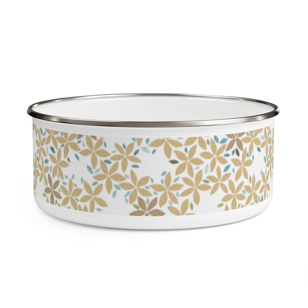 Snowbell Enamel Bowl in Gold