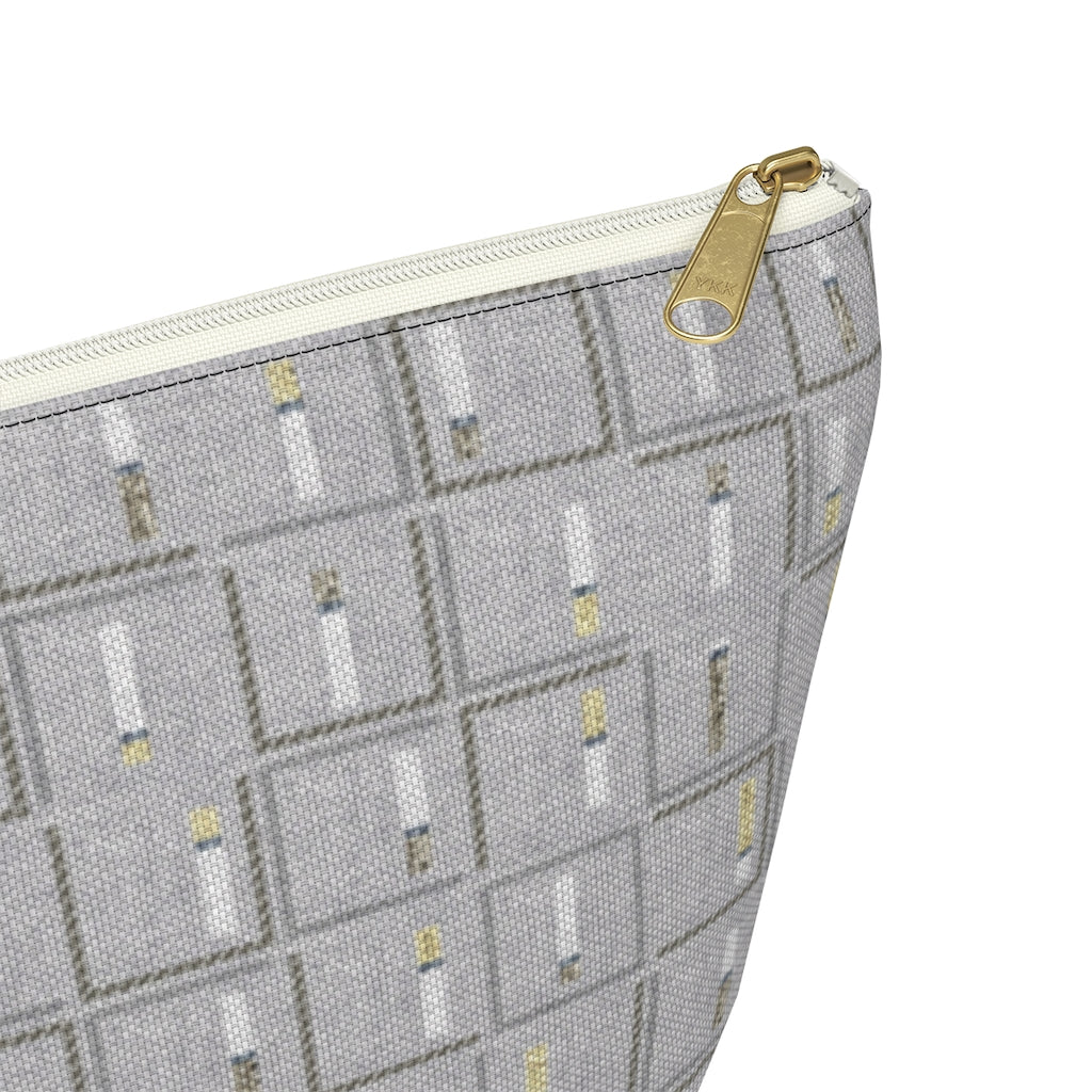 Pencil to Paper Accessory Pouch w T-bottom in Gray