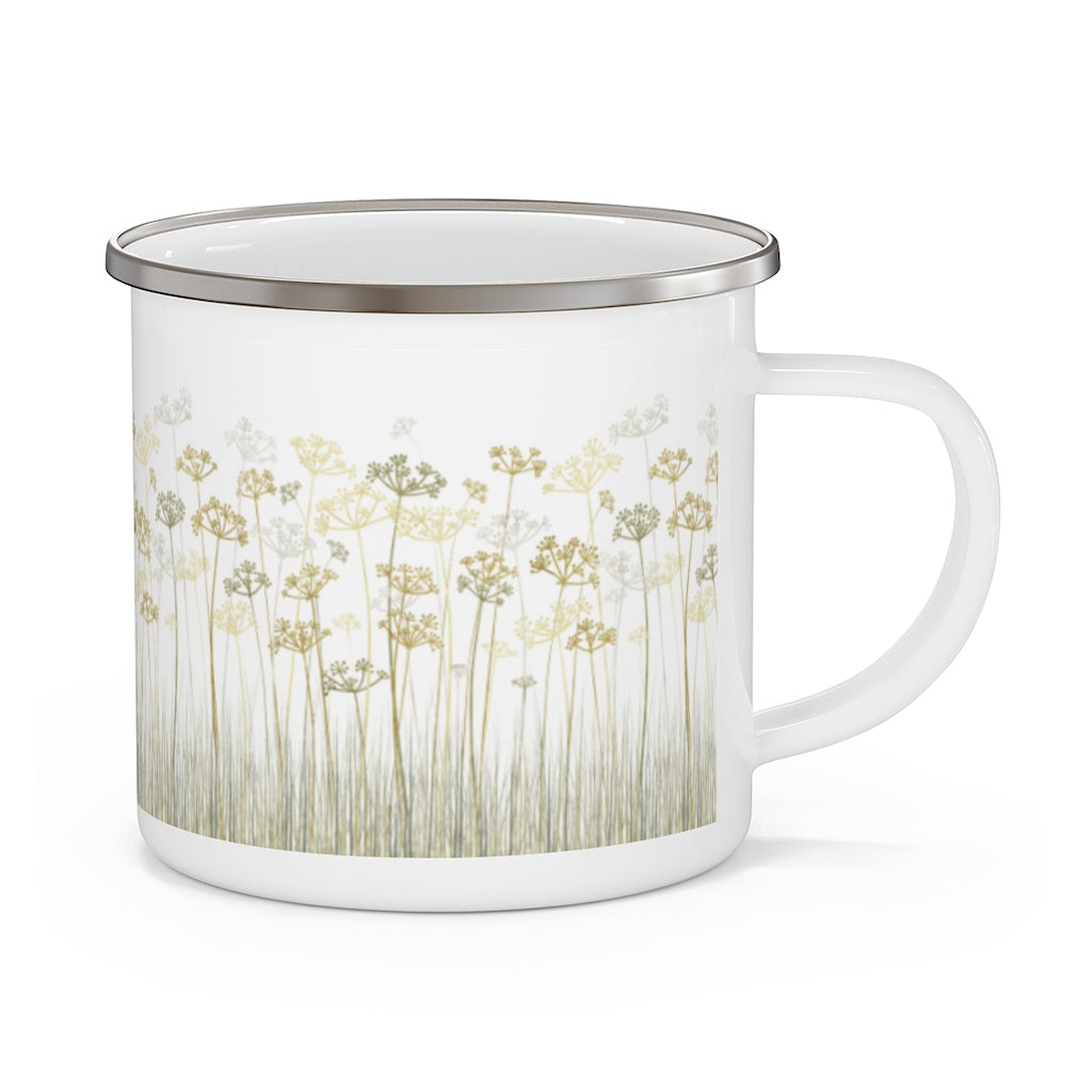 Message Code Enamel Mug in Yellow