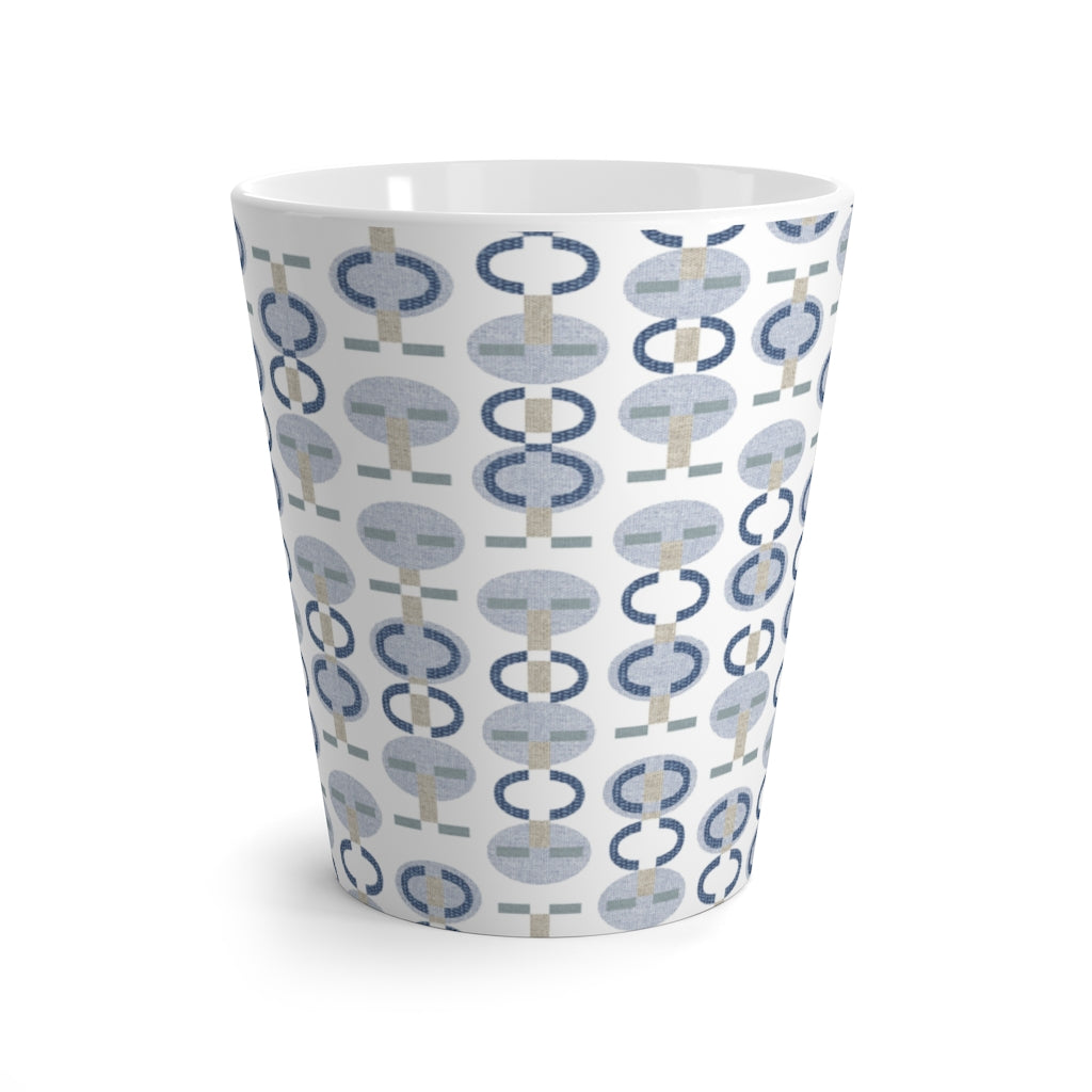 Telegraph Code Latte Mug in Blue