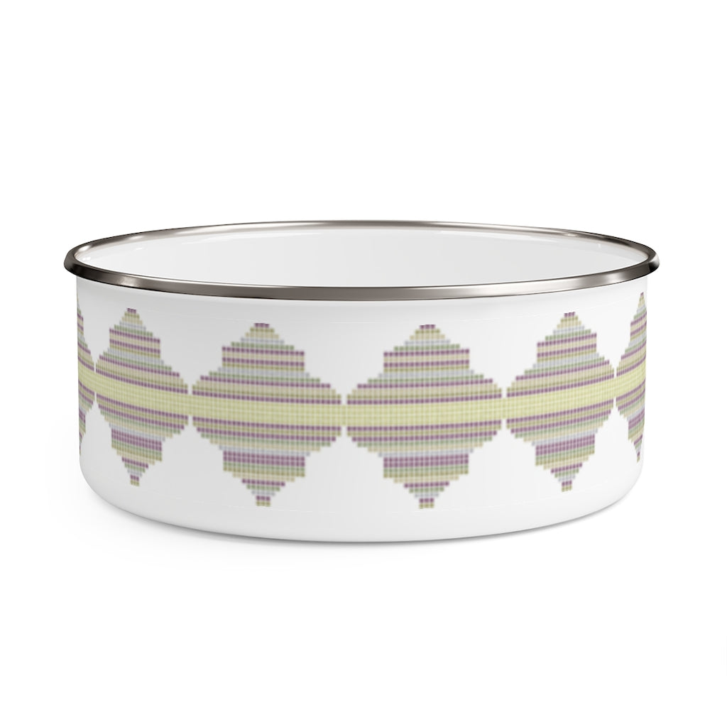 Mini Mosaic Ogee Enamel Bowl in Multi