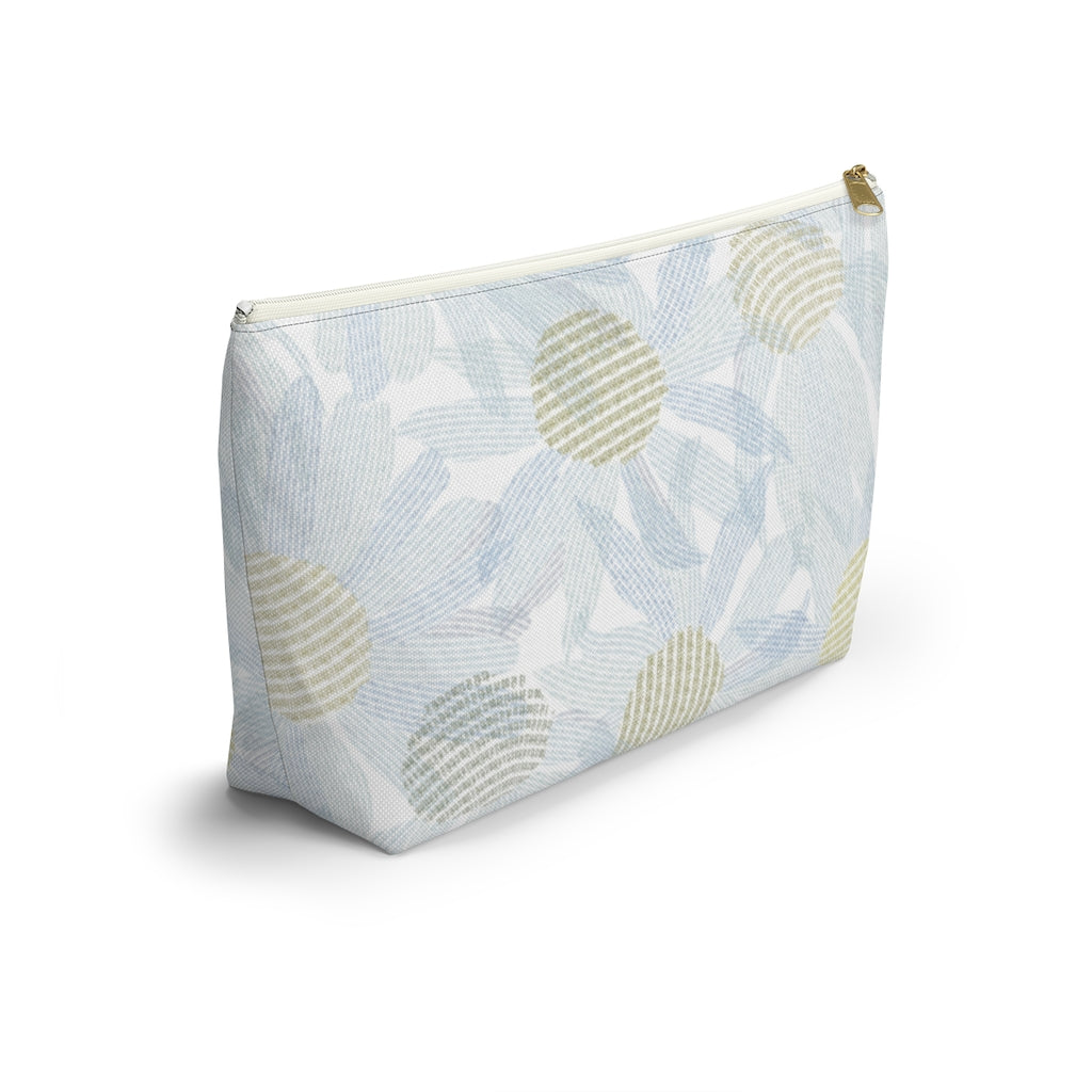 Daisy Chain Code Accessory Pouch w T-bottom in Blue