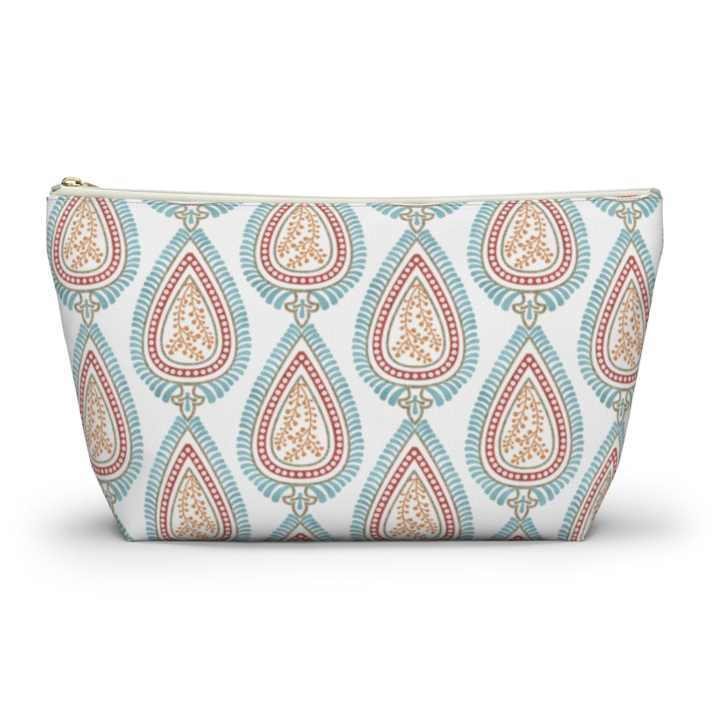 Teardrop Accessory Pouch w T-bottom in Aqua