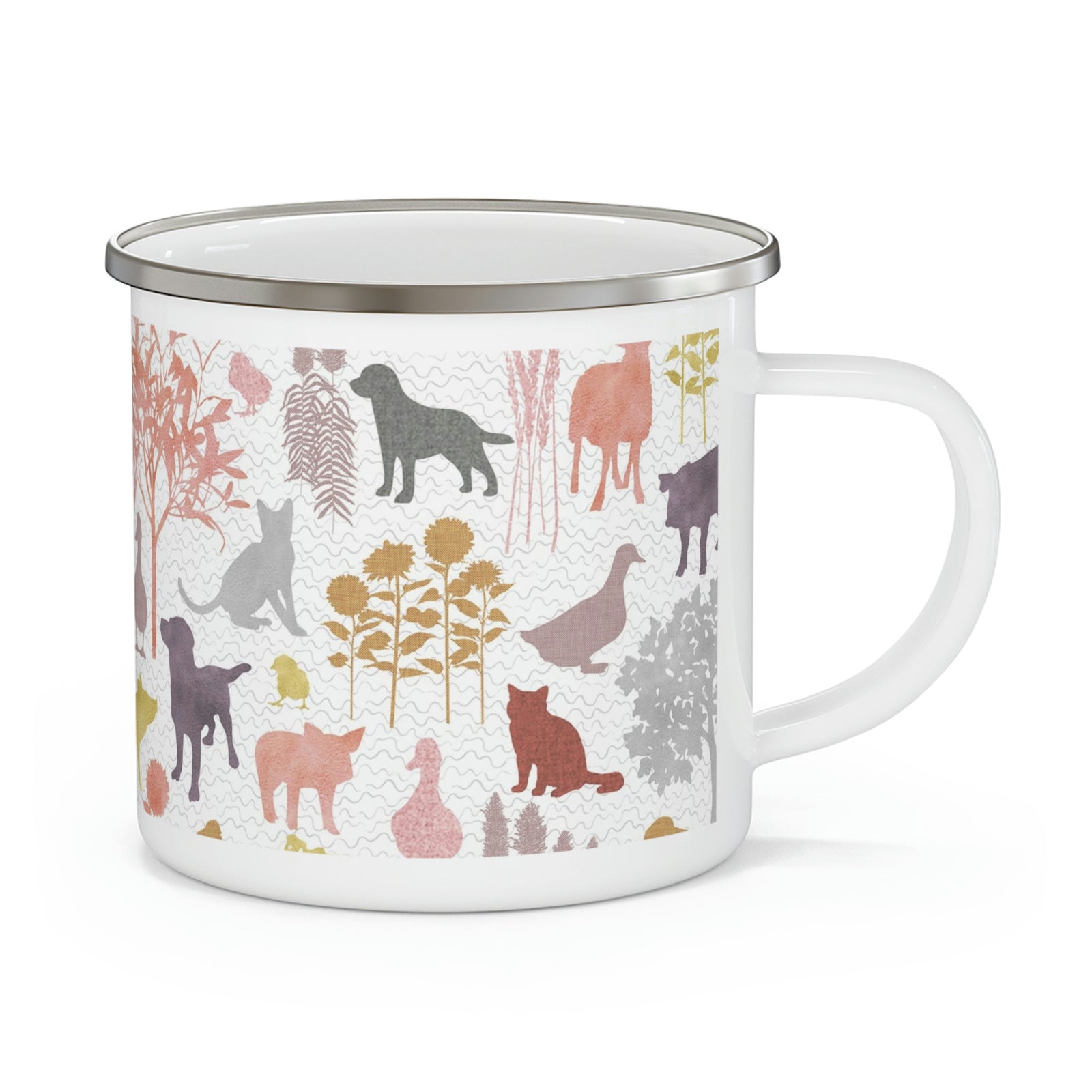 On The Farm Enamel Mug in Pink