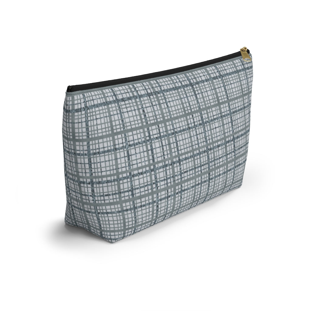 Rogers Tartan Accessory Pouch w T-bottom in Blue