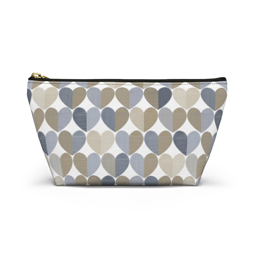 Love Accessory Pouch w T-bottom in Gray