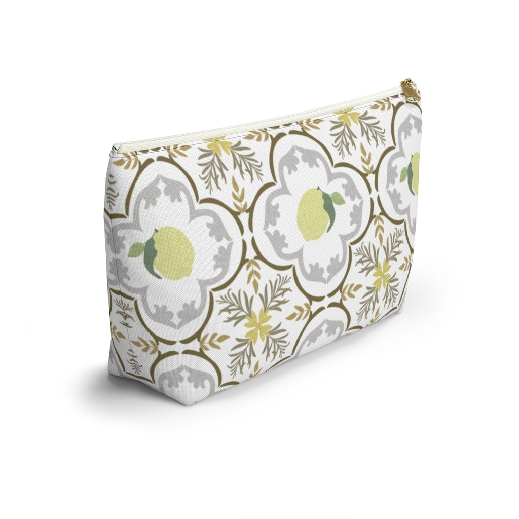 Freshly Squeezed Accessory Pouch w T-bottom in Gold
