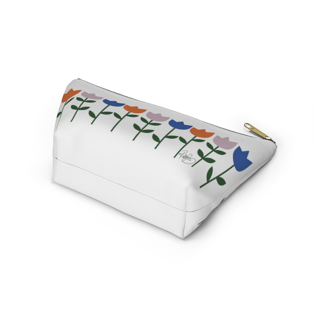 Tulips Pouch Accessory Pouch w T-bottom