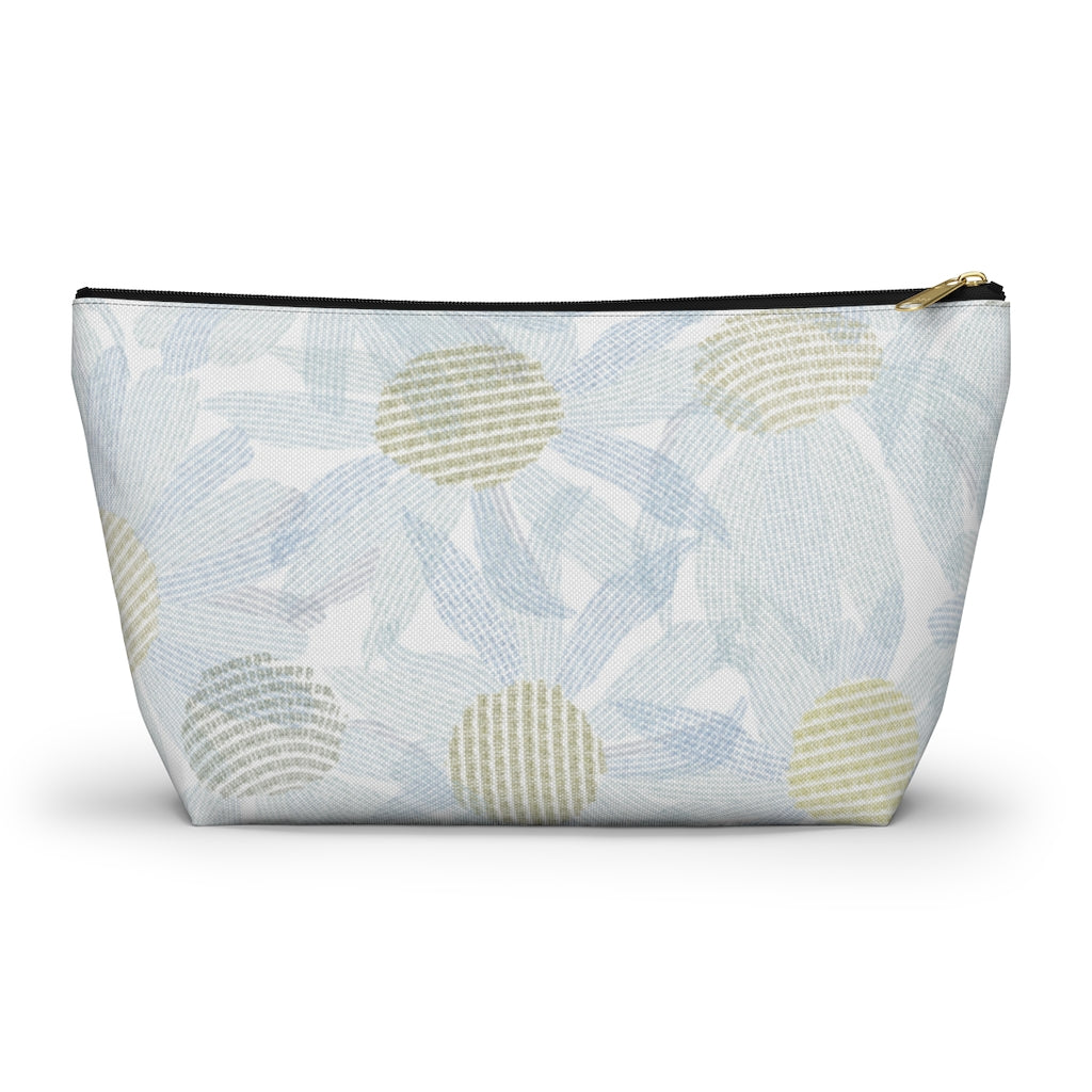 Daisy Chain Code Accessory Pouch w T-bottom in Blue