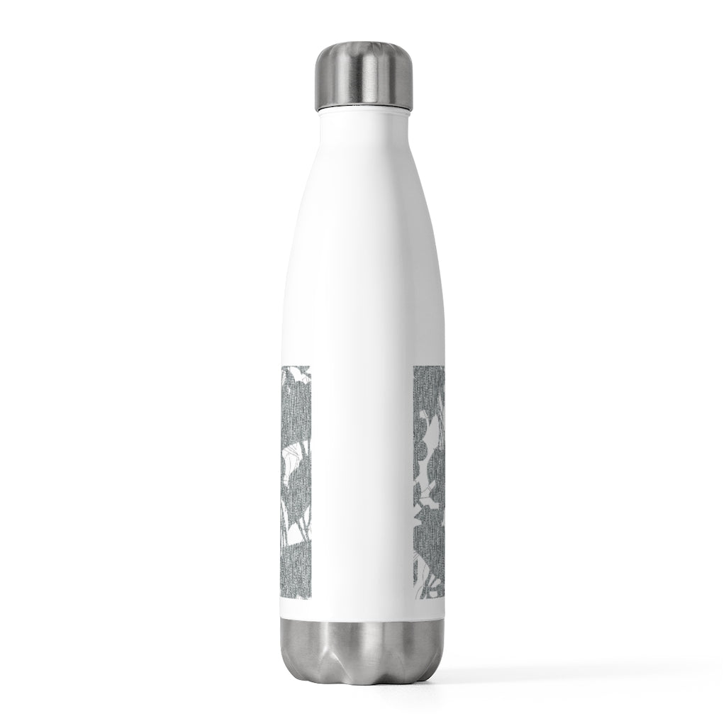 Modern Floral Overlay 20oz Insulated Bottle in Gray