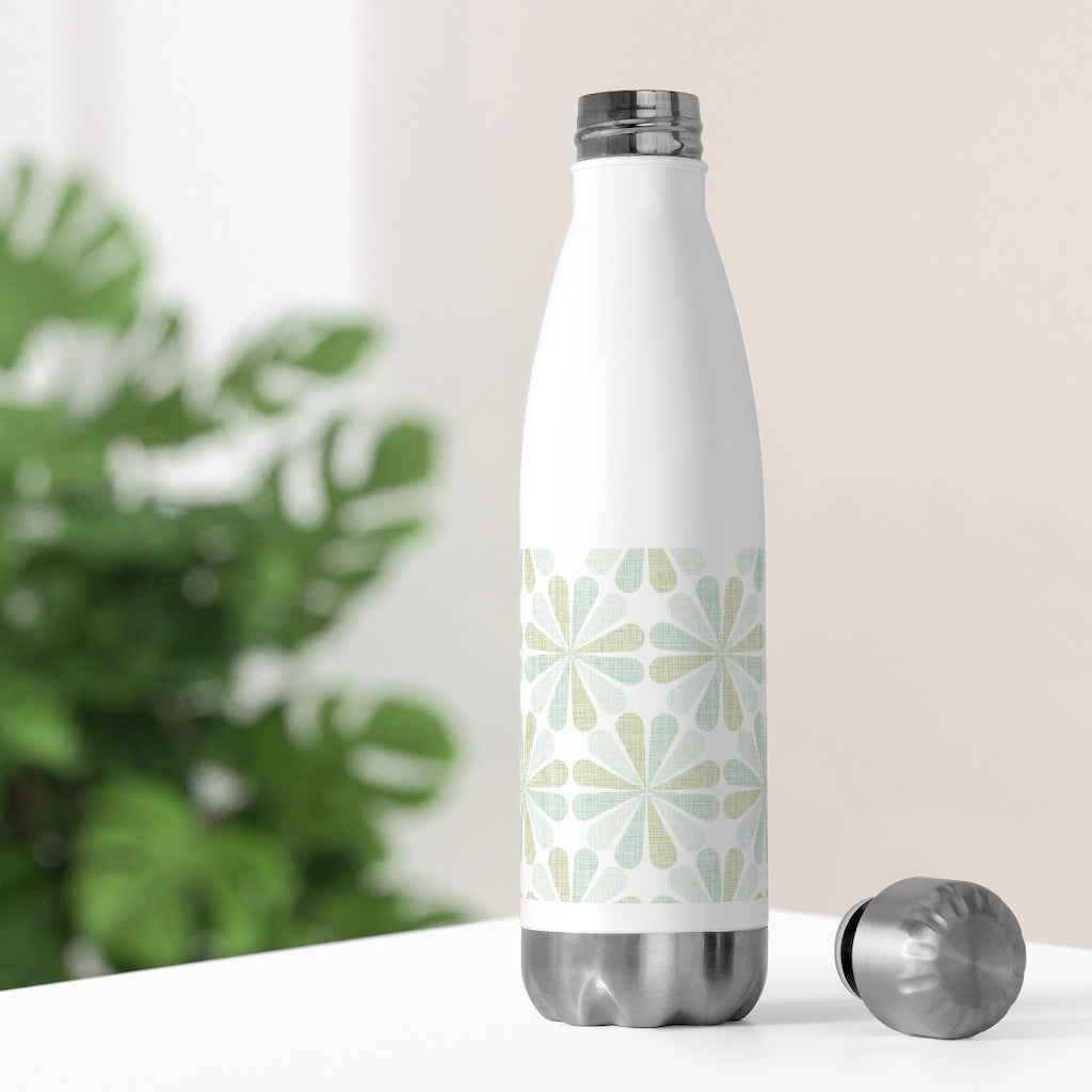 Floral Starburst 20oz Insulated Bottle in Aqua