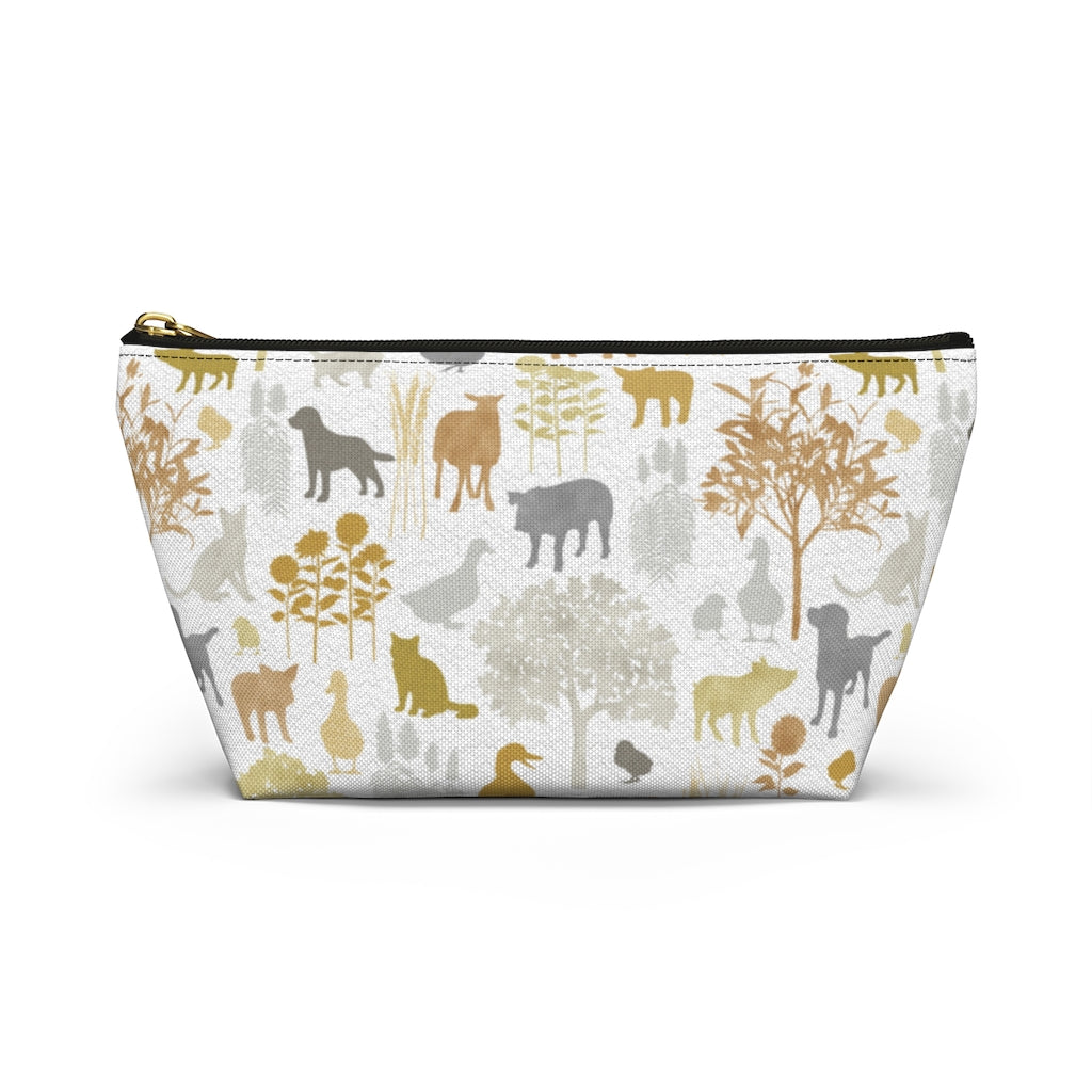 On the Farm Accessory Pouch w T-bottom in Gold