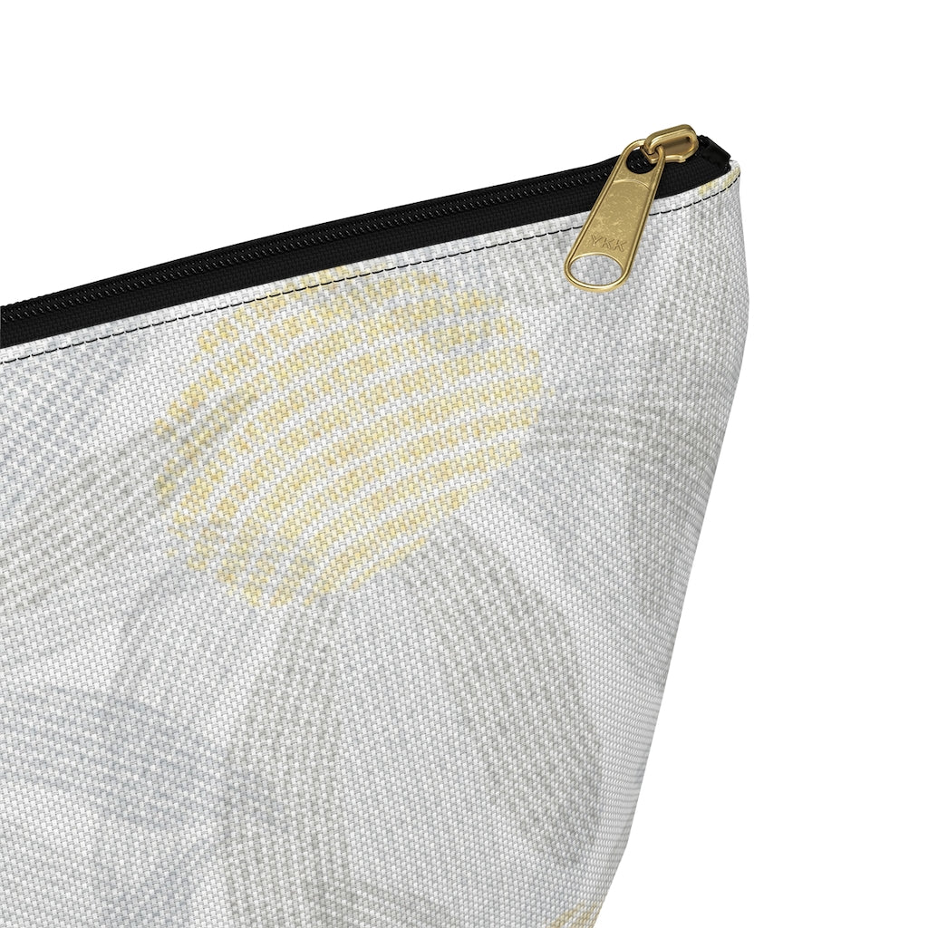 Daisy Chain Code Accessory Pouch w T-bottom in Gray