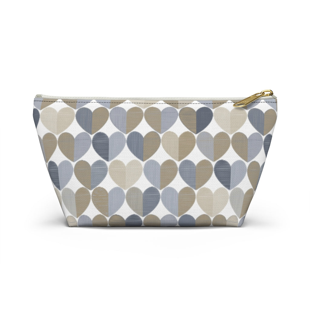 Love Accessory Pouch w T-bottom in Gray