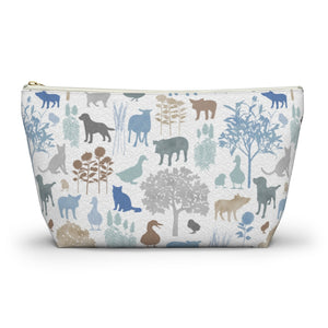 On the Farm Accessory Pouch w T-bottom in Blue