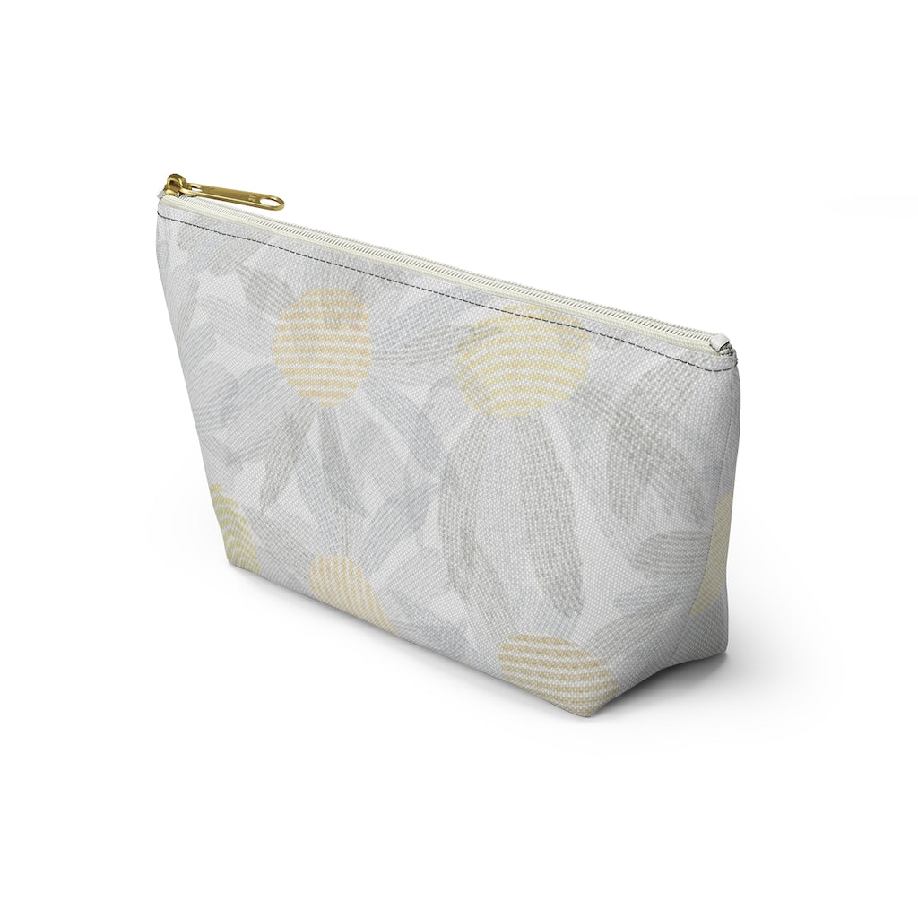 Daisy Chain Code Accessory Pouch w T-bottom in Gray