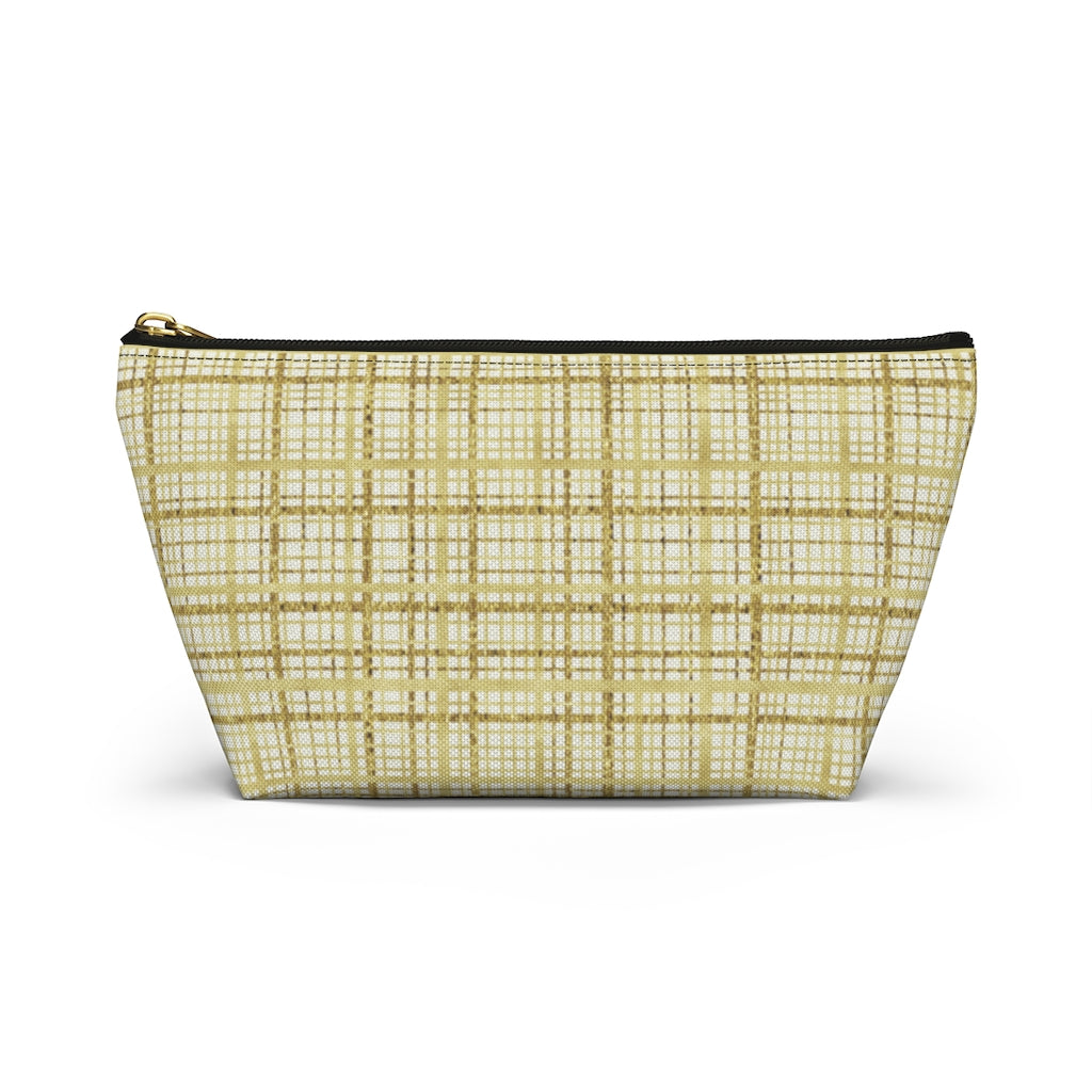 Rogers Tartan Accessory Pouch w T-bottom in Yellow