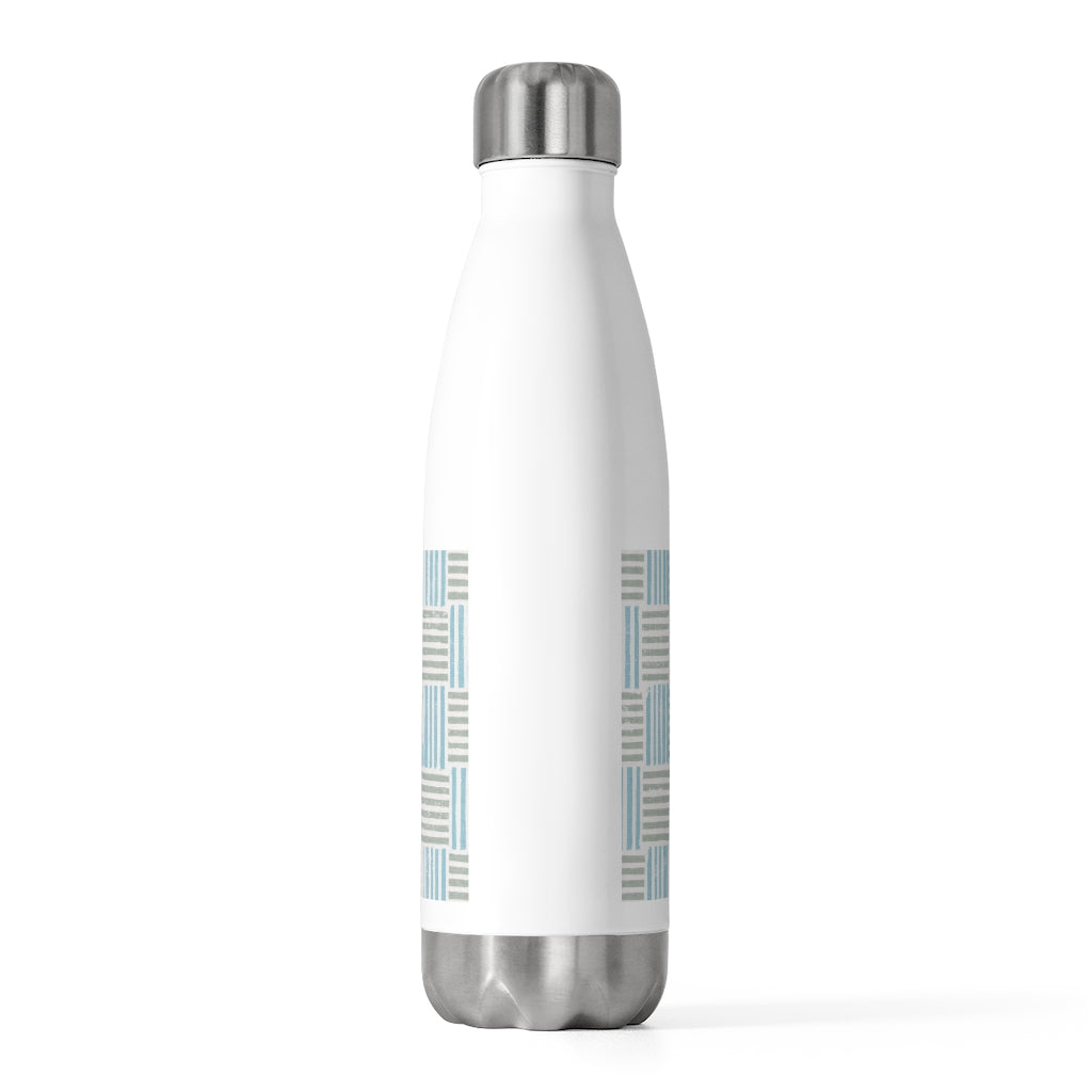 Block Plaid 20oz Insulated Bottle in Aqua
